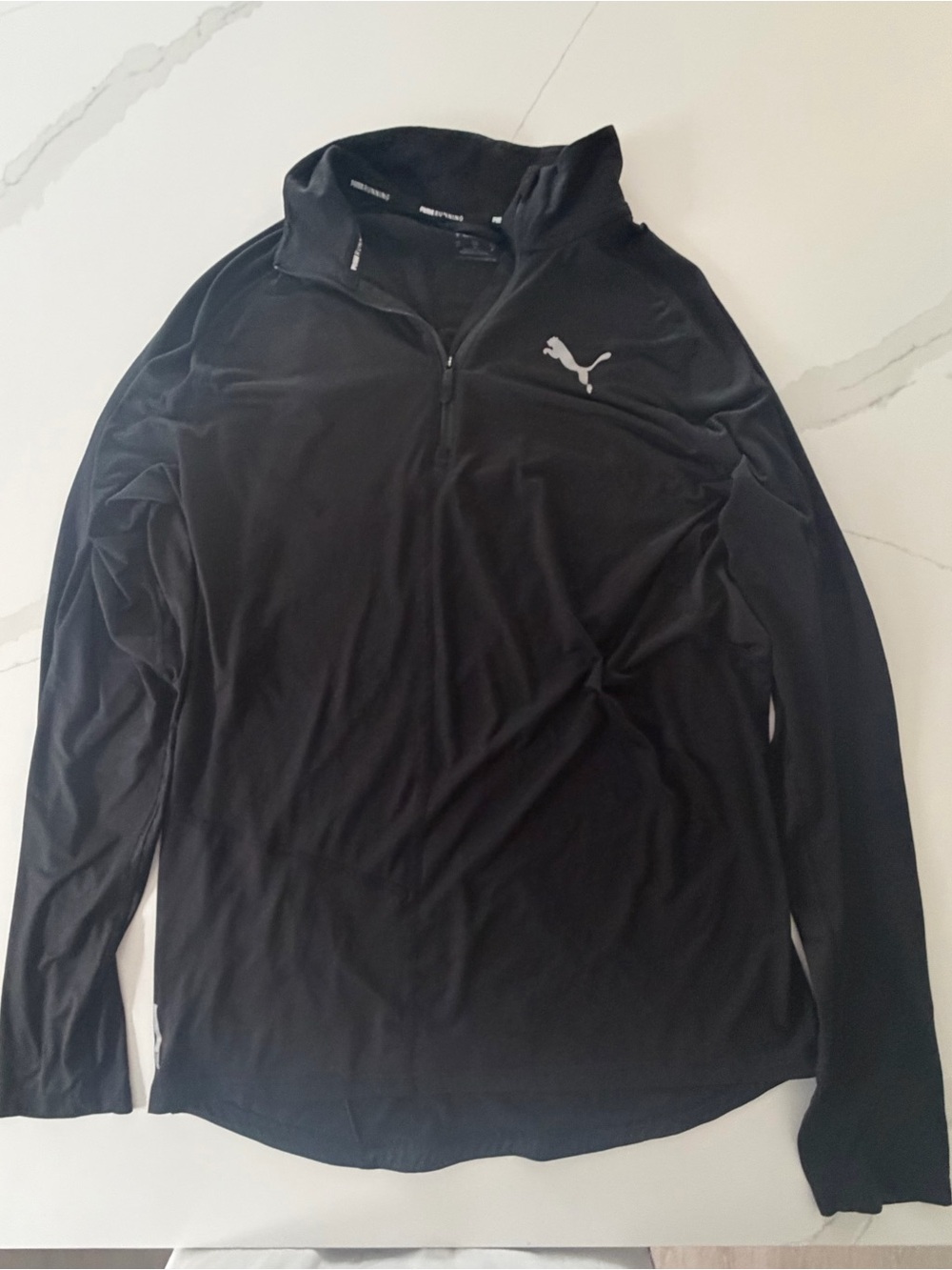 Puma Black Running Quarter-Zip Jacket